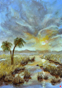 article image - Marsh Sun by Julie McGowan 3.5 x 2.5